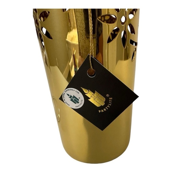 PartyLite Vintage Discontinued & Retired Brass Floral Tracery Candle Holder - Picture 5 of 10